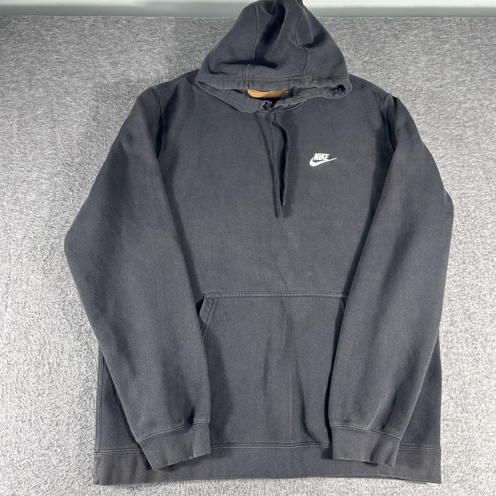 Nike Hoodie XL Black Activewear Logo Kangaroo pocket embroidered Side swoosh